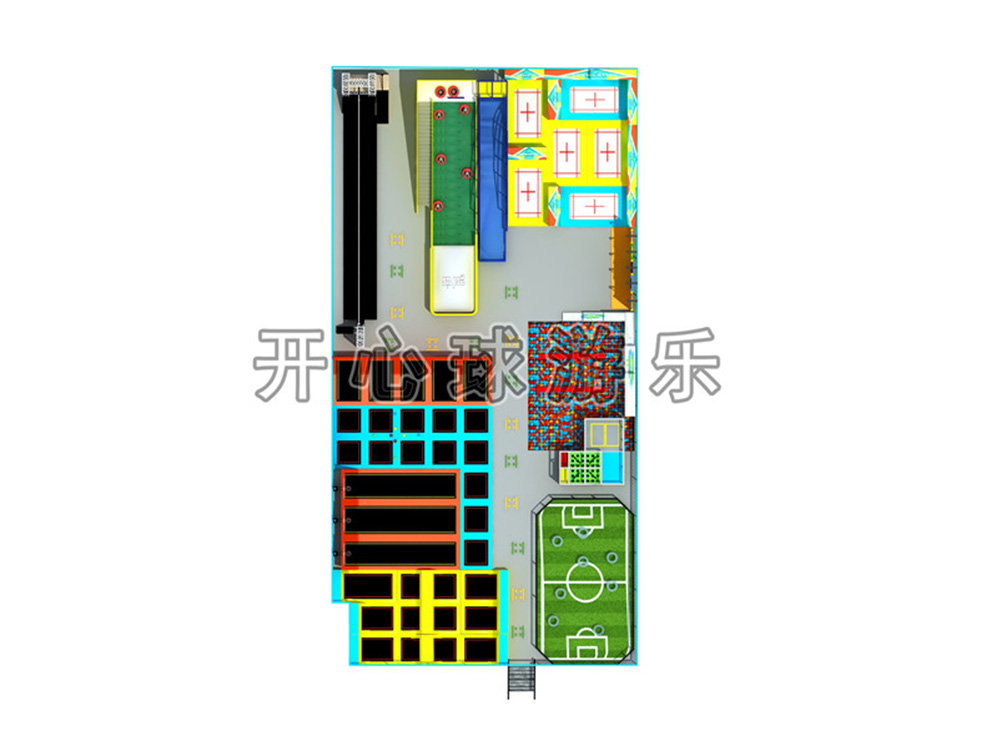 蹦床空中飛躍滑梯